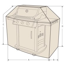 Premium BBQ Grill Gasgrill Abdeckhaube, 4 Jahreszeiten...
