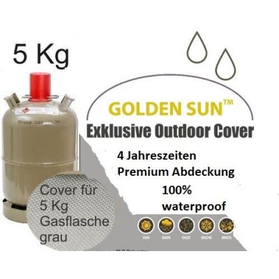 Premium Cover, Schutzhülle für Gasflasche, Size M, 5 Kg, grey