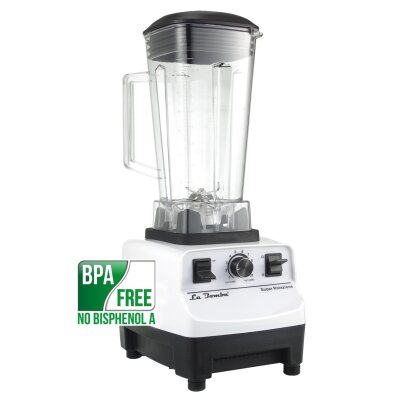 La Bomba® Super Rotazione Hochleistungsstandmixer, Smoothiemaker, bianco/weiß,1500 Watt, 38000 rpm
