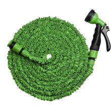 MAGIC FleXx Flexibler Gartenschlauch, 5 > 15 Meter, green, 8 in 1 Düse mit Feststellfunktion