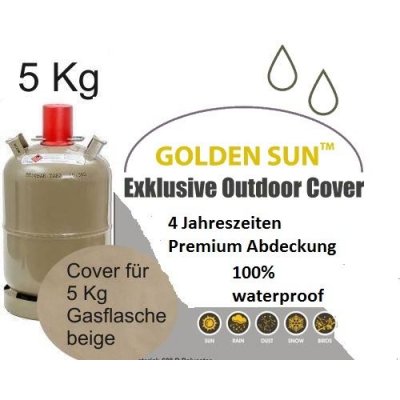 Premium Cover, Schutzhülle für Gasflasche, Size M, 5 Kg, beige