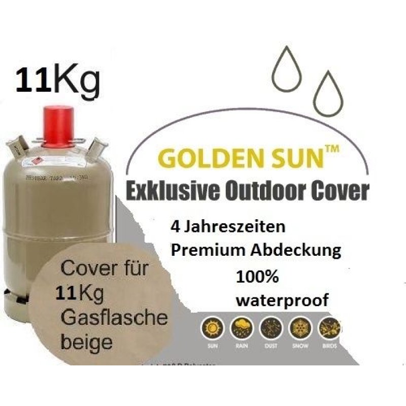 Premium Cover, Schutzhülle für Gasflasche, Size L, 11 Kg, beige, 8