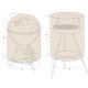 Premium BBQ Grill Gasgrill Abdeckhaube, 4 Jahreszeiten Schutzhülle Size L  beige, Rund Ø 67 x 91,5 cm