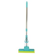 Mr. Fantastic® Profi Wischmop, Doppelwringer Mop mit Super Saugschwamm, 33 cm Wischbreite, Edelstahl Teleskopstiel bis 140 cm Länge