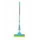 Mr. Fantastic® Profi Wischmop, Doppelwringer Mop mit Super Saugschwamm, 38 cm Wischbreite, Edelstahl Teleskopstiel bis 140 cm Länge