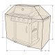 BBQ Grill Gasgrill Abdeckhaube, 4 Jahreszeiten Schutzhülle, Abdeckung, Size XXL Square 183 x 66 x 127 x 114 cm, Classic Edition