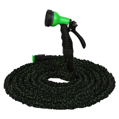 Flexibler Gartenschlauch MAGIC FleXx, 10 > 30 Meter, carbon/green, inkl. 8 in 1 Düse mit Feststellfunktion