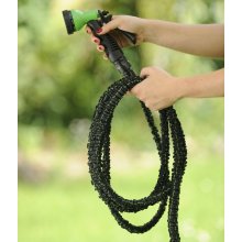 Flexibler Gartenschlauch MAGIC FleXx, 10 > 30 Meter, carbon/green, inkl. 8 in 1 Düse mit Feststellfunktion