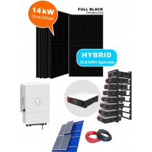14.000 Watt Full Black Hybrid Solaranlage, dreiphasig...