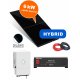 6.000 Watt Full Black Hybrid Solaranlage, dreiphasig inkl. Wechselrichter, Stromspeicher Batterie und Montagematerial