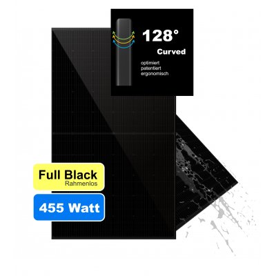 14 x FS455 Solarmodul, 420 Watt, Full Black, Full Screen inkl. Montagematerial