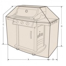Premium BBQ Grill Gasgrill Abdeckhaube, 4 Jahreszeiten...